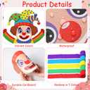 Epakh Carnival Circus Party Decorations Large Size 3D Clown Door Decor Funny Rainbow Circus Clown Performer Paper Cutouts for Carnival Birthday Party Classroom Bulletin Board Wall Chalkboard Decor