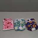 Pet Soft Washable Female Diapers (3 Pack) Female Dog Diapers, Comfort Reusable Doggy Diapers for Girl Dog in Period Heat (Cute Flower, S)