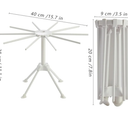 1 Pack Foldable Pasta Drying Rack, Homemade Fresh Spaghetti Stand Collapsible Dryer Noodle Hanger for Kitchen with 10 Arms, White