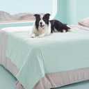 Bedsure Premium Cooling Blanket for Extra Large Dog - Q-MAX>0.5, Breathable Summer Washable Cold Pet Mat, Soft Durable Self Cooling Dog Mat for Hot Weather, Turquoise Green, 50x60