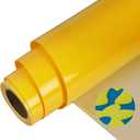 3D Puff HTV Vinyl Roll, Yellow, 12x8 Feet, for Shirts, Waterproof, Matte Finish