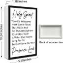 Holy Spirit Wooden Box Signs Desk Decor,Christian Bible Verse Scripture Plaques