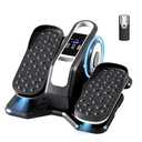 Aidoly Under Desk Elliptical Machine, Ellipse Leg Exerciser As Seen On TV with Remote Control, 12 Adjustable Speeds, Forward & Reverse, Mini Ellipse Leg Trainer for Home & Office，Silver