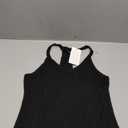 Trendy Queen Womens Workout Tank Tops Racerback Summer 2025 Camisole Top V Neck Ribbed Sleeveless Beach Fashion Clothes (Small, Black)