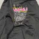 Unisex Hoodie Y2k Cobweb Spider Hoodie Graphic Sweatshirt Novelty Gift (Small, Black)
