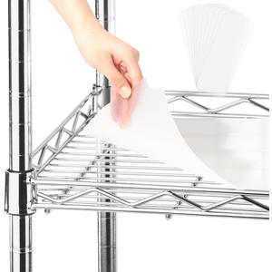 Frienda Wire Shelf Liners,14 x 36 Inch,Clear,Set of 10
Heavy Duty Shelf Liners for Wire Shelving, Plastic, Waterproof Protector Mat, Non Adhesive, for Metal Rack Tier Shelving Unit