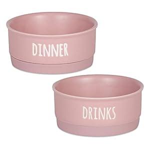 Bone Dry Ceramic Pet Bowls for Dogs & Cats Dishwasher & Microwave Safe, Non-Slip Bottom for Secure Feeding with Less Mess, Small Set, 4.25x2, Pale Mauve, 2 Count Bone Dry Ceramic Pet Bowls for Dogs & Cats Dishwasher & Microwave Safe, Non-Slip Bottom for Secure Feeding with Less Mess, Small Set, 4.25x2, Pale Mauve, 2 Count
