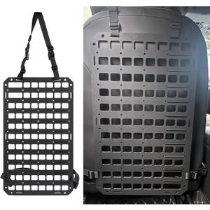 TACNEX Rigid MOLLE Panel for Car Seat Back Organizer Vehicle EDC Tactical Gear Holder Pouch Holster Mount Rack Modular Storage Plate Auto Interior Accessories for Truck Pickup SUV Van