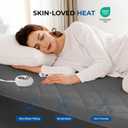 Heated Mattress Pad King Size Quilted Zone Heating Electric Bed Warmer Comfort Heat Mattress Pad Cover Dual Controller10 Heat Setting | 1-12 Hours Auto Shut Off | with 8-21 Inch Deep Pocket Gray