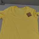 Eddie Bauer Womens Women's Petite Short Sleeve Favorite Vneck Tee (Large, Yellow)