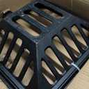 14in Ductile Iron Atrium Drain Grate and Frame, Dome Durable Metal Overflow Relief Gully Dome Grate with Bolted Down Base