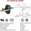 Ceiling Fan Switch ZE-310D Light Socket Pull Chain Switch, Compatible with Hunter Fan, Ceiling Fan Lamp Light, Lamp Holder E95014- Brass Chain