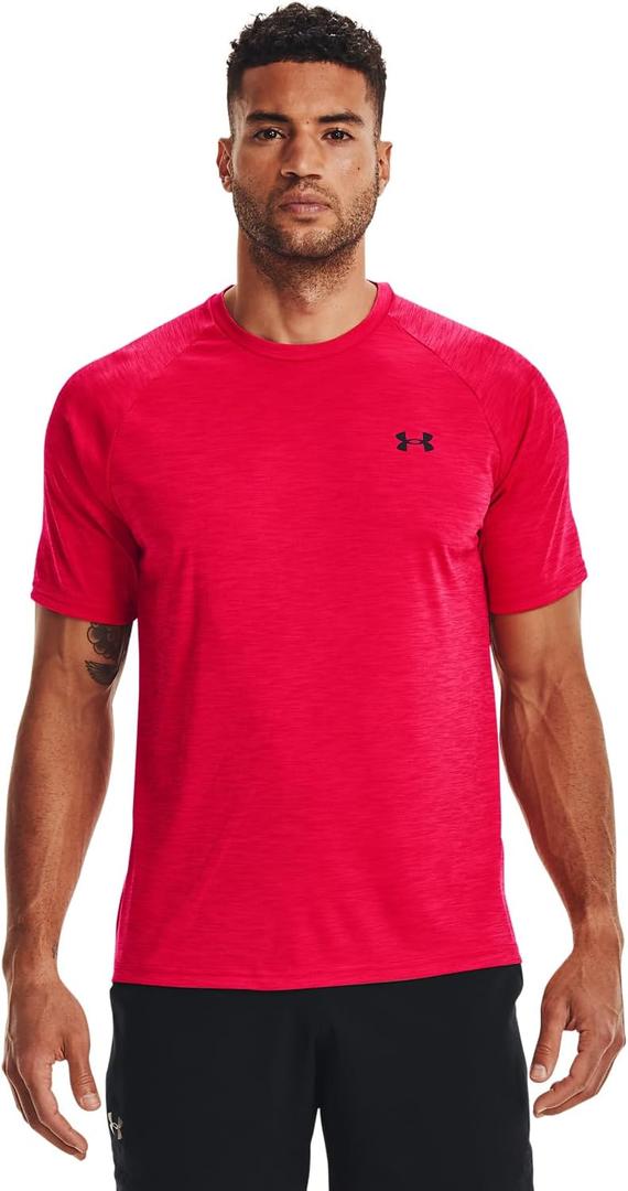 Under Armour Men's Velocity 2.0 Short Sleeve T Shirt (Large, (600) Red / / Black)
