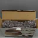 Rustic Farmhouse Christmas Tree Collar - 28Inch Woven Wicker Tree Base Stand Cover for Artificial Trees - Holiday Decoration Ring Skirt Basket for 6ft 7.5ft 9ft Tree, Natural & Stable(Brown)