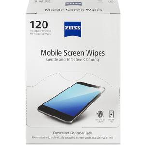ZEISS Pre-Moistened Wipes, Screen Cleaner, 120 Count