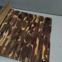 Thick Walnut Wood Cutting Board for Kitchen, End Grain Chopping Board with Juice Groove & Handle, Heavy Duty Checkered Board for Cheese and Vegetables, Non-Slip Feet, 20" x 15" x 1.5"