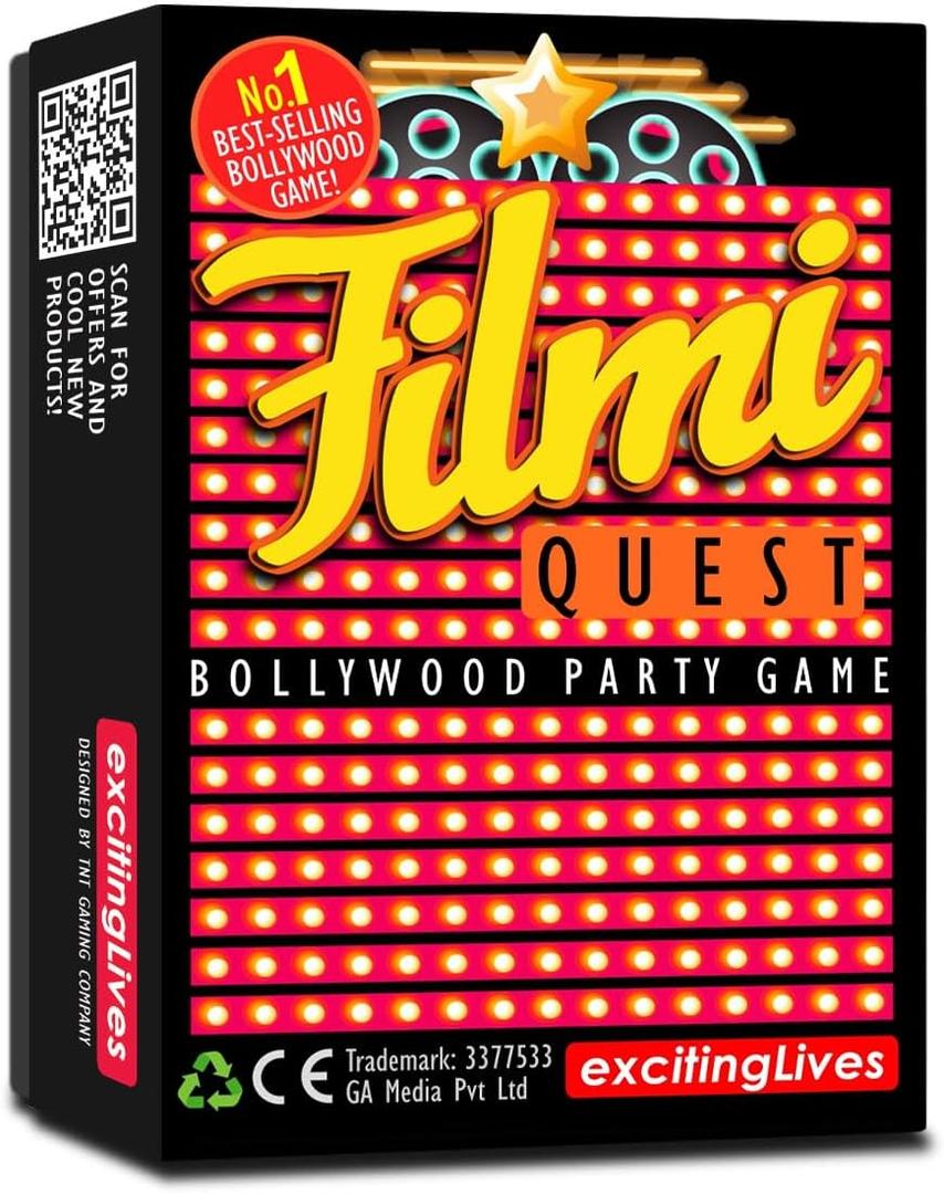 exciting Lives Filmi Quest - Fun Bollywood Movie Party Game for Friends, Family for Adult,Teen - Hour of Fun for Parties, Travelling, Gathering for Great Experience of Enjoyment