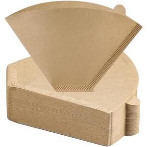 200 Count #4 Cone Coffee Filters 8-12 Cup, Unbleached Natural Coffee Paper Filters, No Blowout, Disposable Coffee Filter for Pour Over and Drip Coffee Maker