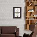 GraduationMall Double 8.5x11 Diploma Frame,Solid Wood & Tempered Glass,Cherry Finish with Gold Trim,Purple & Gold Mat