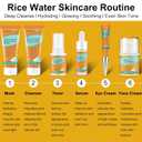 Skin Care Set,6Pcs Women Teen Glass Skincare w/Korean Rice Extract,Hydrate Glow Repair Anti-Aging Facial Routine Kit Self Care Gifts for Women Mom Wife Teenage Girl Christmas Gifts Stocking Stuffers