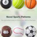 GreenHaven Funny Golf Balls Assorted Novelty Golf Balls Colorful Sportive Golf Training Balls for Practice Birthday Christmas Sports Gift Golfers Entertainment Holiday Decoration, 6 Pack