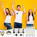 168 Pcs Cancer Awareness Themed Gift Sets Including 36 Cancer Badge Reel 36 Ribbon Silicone Bracelet Wristband 36 Ballpoint Pens and 60 Roll Stickers for Oncology Nurse, Women Decor