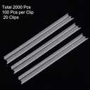 uxcell 2000pcs 0.2 Inch Micro Tagging Gun Fasteners, Tag Pins Clothing Tagging Barbs Attachments Plastic Garment Price Tag Barb for Cloth
