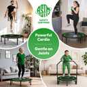 Mini Rebounder Trampoline for Adults, Fitness Trampoline with Bar | 450 lbs Exercise Trampoline with Adjustable Handle, 40 in for Indoor/Outdoor Workouts