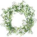 Lyrow 1 Pcs Artificial Baby Breath Flower Vines 5.9ft Faux Hanging Gypsophila Greenery Garland Vines Fake Bulk Baby Breath Garland for Wedding Party Home Table Backdrop Wall Decor(White)