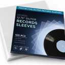 TNP 100 Vinyl Outer Sleeves Cover - Thick 3 Mil Vinyl Record Album Protective Sleeves 12.75" x 12.75" - Crystal Clear Plastic Record Sleeve for Single & Double LP Album Covers Storage Collection