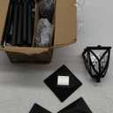 Ensenior 6-Pack Solar Lights Outdoor, 3000K LED Solar Garden Lights for Pathway, Yard, Patio, Walkway, Planter, Waterproof, Energy-Efficient Landscape Lighting (Black)