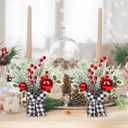 XJar Small Christmas Tree, Tabletop Artificial Mini Christmas Tree, 9 Inch Artificial Small Potted for Christmas, Suitable for Family Gathering, Indoor Fireplace Christmas Decoration