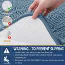 Arotive Bathroom Rugs 59x24, Extra Soft Absorbent Shaggy Chenille Bath Rugs, Machine Washable Rubber Backing Non-Slip Bath Mats for Bathroom Floor Tub and Shower, Home Decor Accessories,Grayish Blue