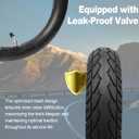 12 1/2 x 2 1/4 (12.5x2.25) Scooter Tire & Inner Tube Set, Heavy Duty Thorn Resistant 12.5'' x 1.75/2.15 Front Wheel Tire with Angled Valve Stem Compatible with BOB Stroller Currie GT Electric Scooters
