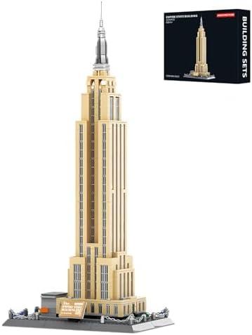 CAXIMSY Empire State Architecture Model Building Block Set for Adults New York's World Famous Landmark Architectural Toys Gift Kids and 1570 Pieces
