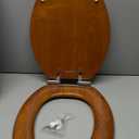 Dalton Toilet Seat Elongated Soft Close  Honey Oak Oval Standard Wood Toilet Seat for Bathroom  Design House, 544270