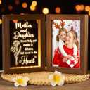 Christmas Gifts for Mom from Daughter Son Kids, Mom Gifts Engraved Night Light with 5x7 Mother Picture Frame Solid Wood, New Mama Gift Mommy Son Picture Frame Mother-in-Law Birthday Gift for Mama