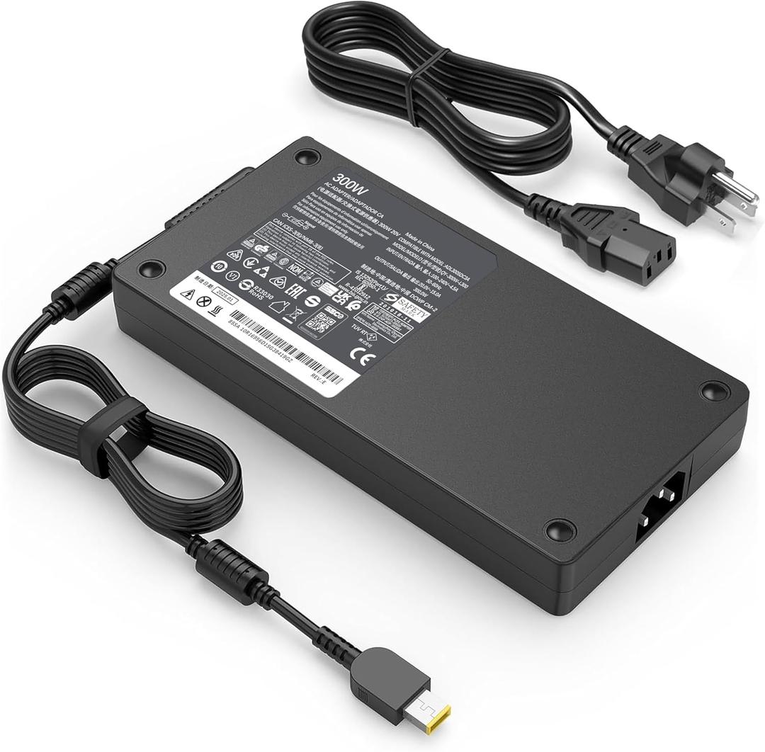 HHZ 300W Laptop Charger Compatible with Lenovo Legion 7 7i 5i 5Pro Laptop,AC Adapter Compatible with Lenovo Legion R7000P R9000P R9000K Y9000K Y9000X Gaming Laptop Power Supply Cord ADL300SLC3A