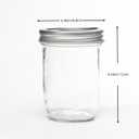 12 Pcs 16oz Wide Mouth Mason Jars, Glass Jars with Silver Metal Lids and Rings, Canning Jars for Overnight Oats, Food Storage, Dry Food, Snacks, Candies and More