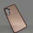 Nvollnoe for Samsung S24 Plus Case with Card Holder Dual Layer Heavy Duty Protective Case Hidden Card Slot Slim Wallet Case for Samsung S24 Plus 6.7''(Rose Gold)