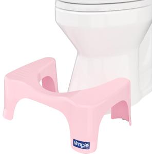 Squatty Potty The Original Bathroom Toilet Stool Curve Lightweight with Sleek and Modern Design, Pink, 7"