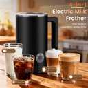 4-in-1 Electric Milk Frother & Steamer Automatic Frother Machine, Barista-Style Hot & Cold Foam for Lattes, Cappuccinos, Iced Coffee, Quiet, One-Touch, Easy to Clean
