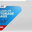 1000 Count - Slider Zip Food Storage Snack Bags, 4" x 3" 2 Mil, Strong & Durable For Freezer Storage, For Nuts, Candy, Snacks, Seeds, Jewelry & More. GPI