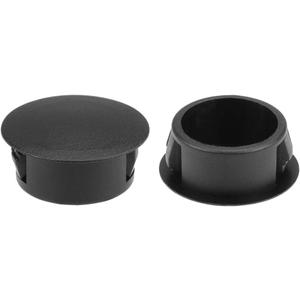 uxcell Hole Plugs Black Plastic 20mm(13/16-inch) Snap-in Locking Hole Tube(19.5-20mm) Steel Furniture Fencing Post Pipe Insert End Caps for Fitness Equipment 25 Pcs