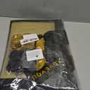 5 Senses Gift Bags For Him Her With Labels Tissue Paper and Handles, Comes With Birthday Decoration Rose Petals and Happy Birthday Banner Balloons for Christmas (Black Gold, 12.6 x 8.7 x 4 inch)