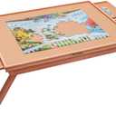 Bits and Pieces Portable Foldable Jigsaw Puzzle Board with Cover and Legs - 25" x 34" Puzzle Table with Drawers for Sorting - Versatile Game Table for 1500 Piece Puzzles, Board Games, and Blocks