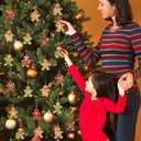 Ferraycle 36 Pcs Gingerbread Christmas Ornaments Christmas Tree Decorations 3 Inch Decorations Wooden Hanging Ornaments for Xmas Tree Home Kitchen Holiday Party Decor(Classic Style,Red)