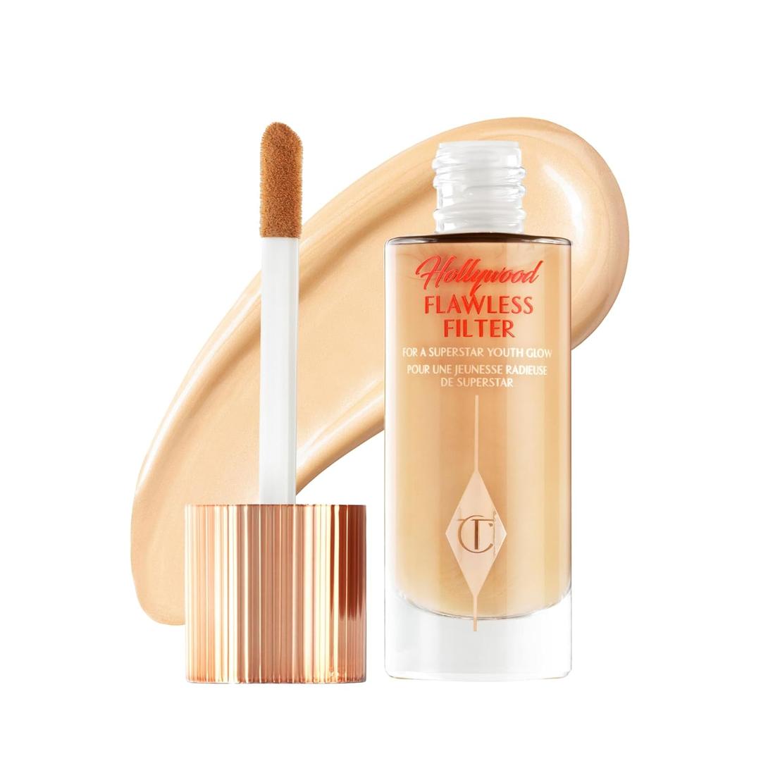 Charlotte Tilbury Hollywood FlawlessFilter - MultiUse Makeup Primer, Complexion Booster & Illuminating Liquid Highlighter with Sheer Coverage - Smooths & Blurs Skin