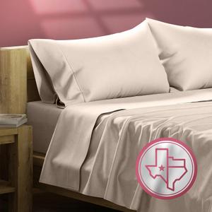 TEXAS LINEN CO. Egyptian Cotton King Bed Sheets - 800 Thread Count 4 PC Taupe King Sheet Set, Sateen Weave Luxury Hotel Sheets, Soft, Cooling Bedsheet, 16" Deep Pocket (Fits Upto 18" Mattress)