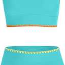 blibean Teen Girls Swimsuits Two Piece Bikini Sets with Chest Pad Size 6-15 Years (8-9 Years, A Mint Green)